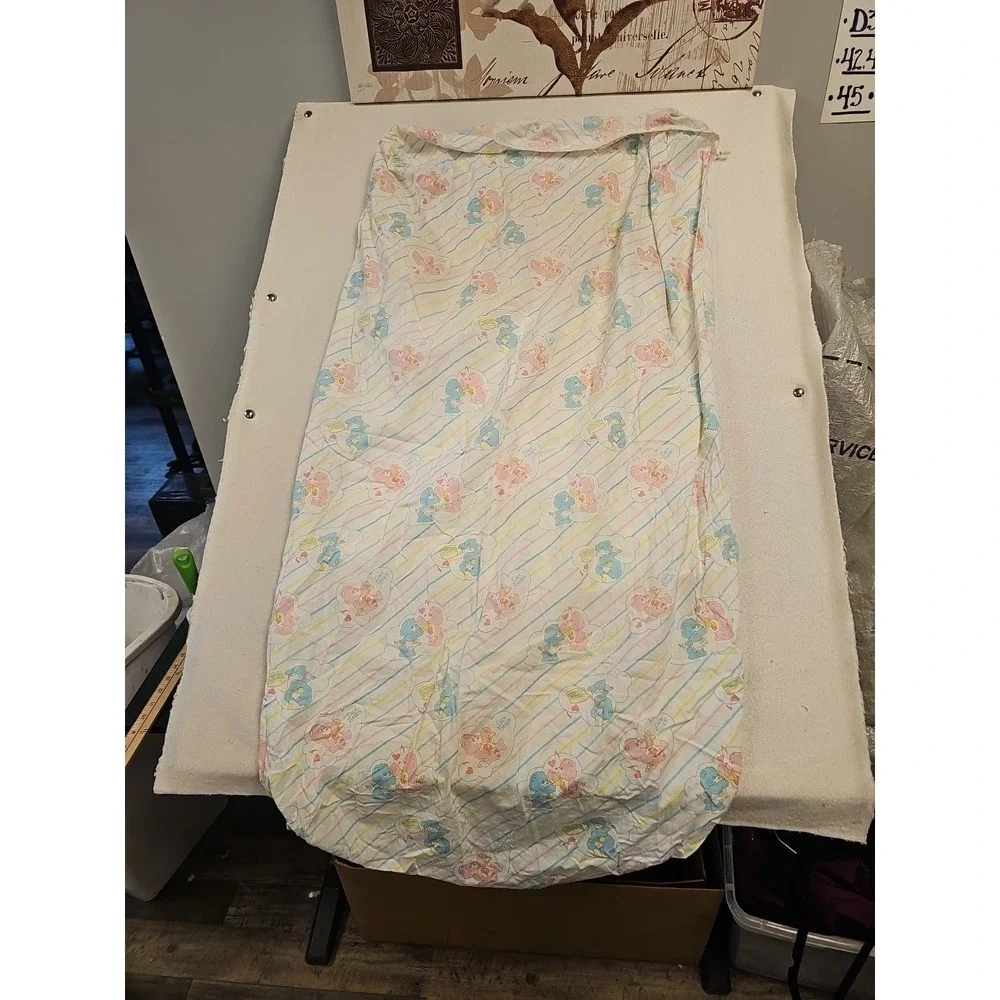 Vintage Care Bears Pink Fitted Crib Sheet Love A Lot So Sweet